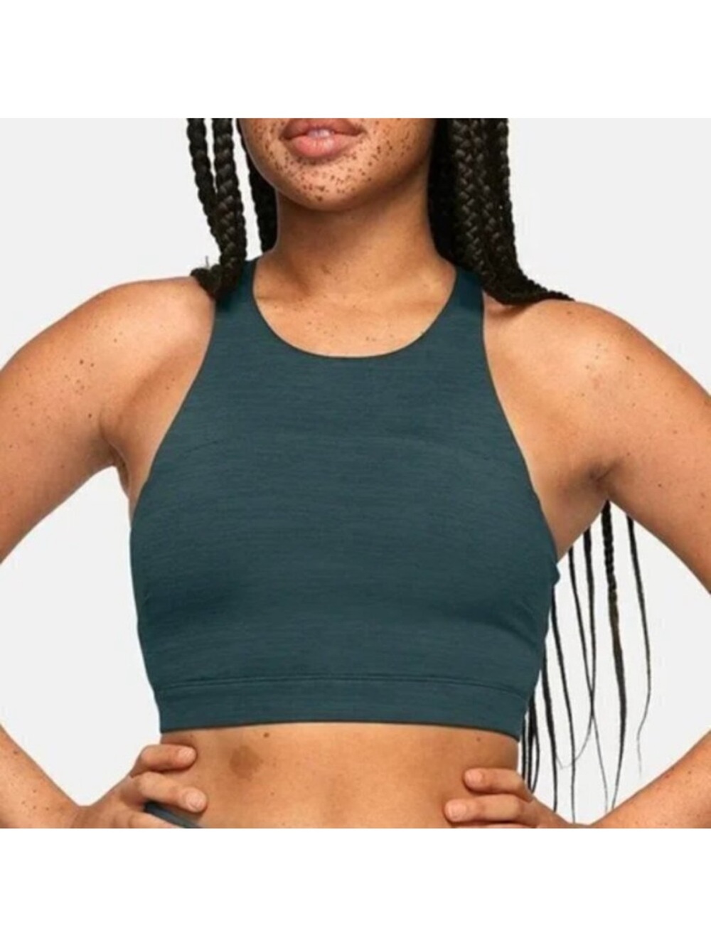 Outdoor Voices TechSweat Crop Top Sports Bra in Evergreen